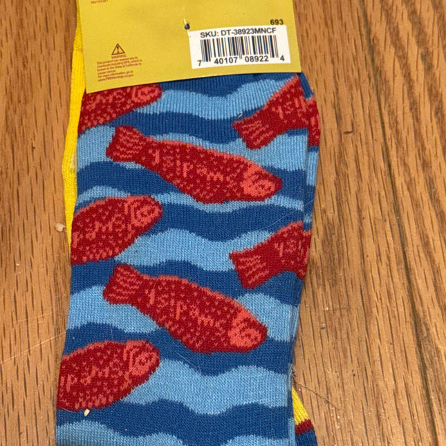 Swedish fish crew socks men’s fit shoe size 6–12 ￼