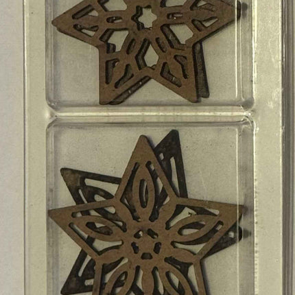 Laser cut craft icons stars