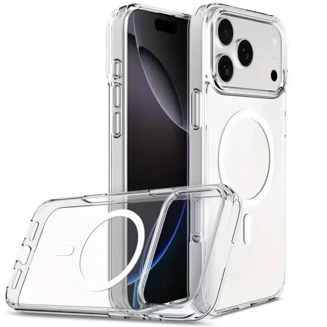 Hollow Soft Clear case. Slim Fit, Support Magnetic Charging Military Grade Drop Protection Anti Yellowing | Rugged Shockproof Cover Clear (Pro)