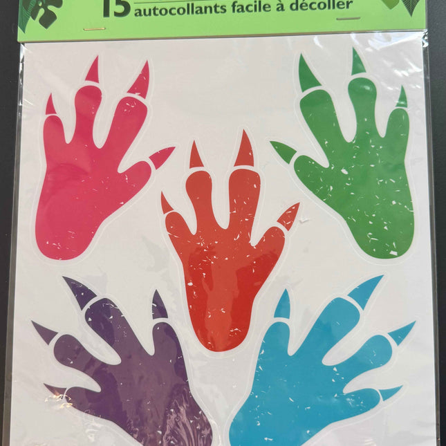 Dinosaur feet peel and stick