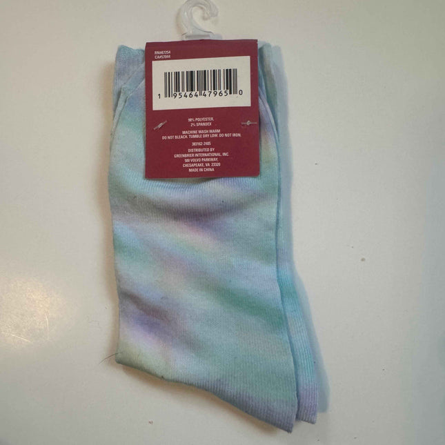 Juncture Tie Dye Crew Cut Socks for Women Size 5-9