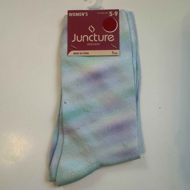 Juncture Tie Dye Crew Cut Socks for Women Size 5-9