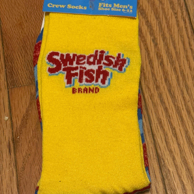 Swedish fish crew socks men’s fit shoe size 6–12 ￼