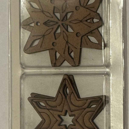 Laser cut craft icons stars