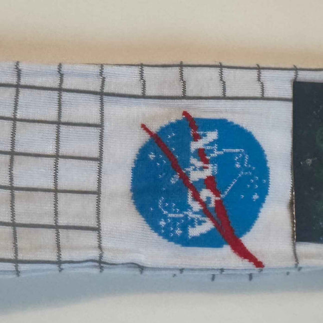 Space Series NASA Crew Socks for Unisex, Size 7-12