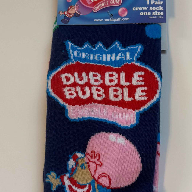 Double Bubble Novelty Crew Cut Socks for Men Size 8-12 and Women Size 9-14