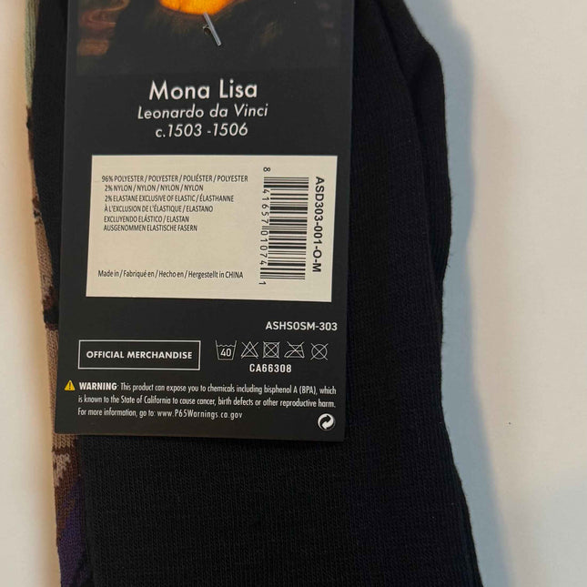 Artist Series Mona Lisa Mid-Calf Socks Unisex Size 7-12