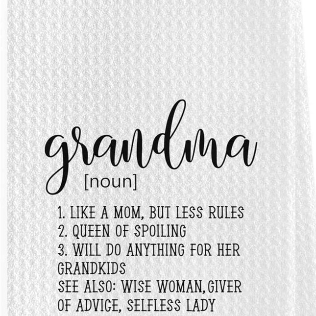 Grandma Dish Towels - Perfect Kitchen Gifts from Grandchildren, Hand Towels & Tea Towels (16×24 Inches)