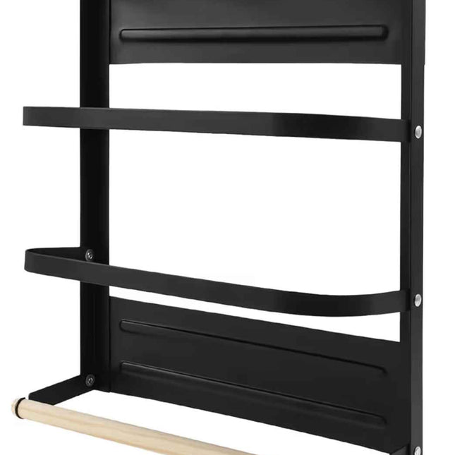 Magnetic Water Bottle Holder Carbon Steel Storage Rack for 30/40 OZ Cups in Black