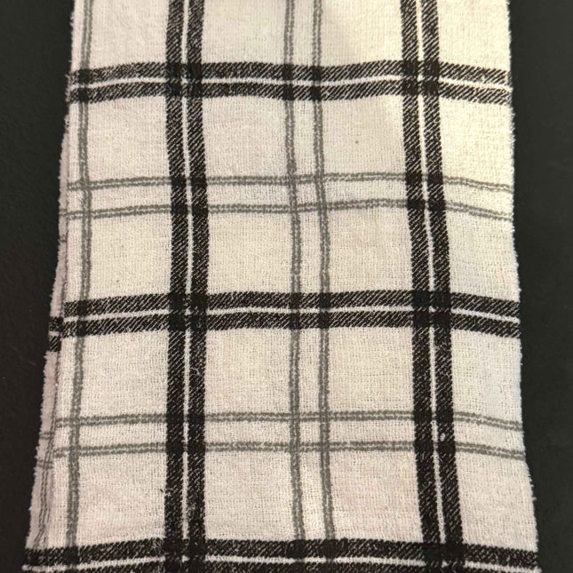 Black and white plaid three pack kitchen towels