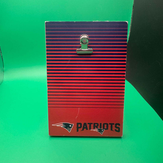 NFL New England Patriots Mini Clipboard - Official Team Merchandise Wooden Clip Board
