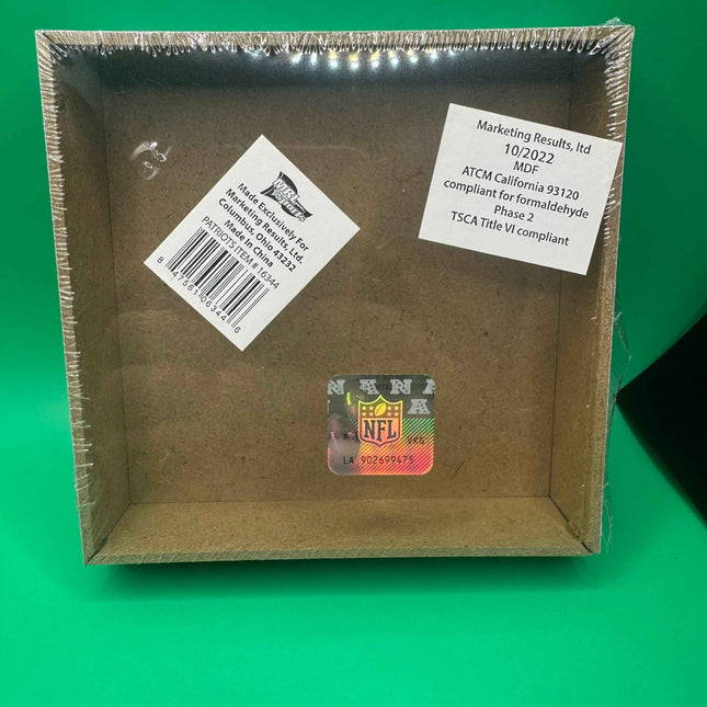 NFL New England Patriots Wooden Plaque Large 5'' x 5'' x 1.5''