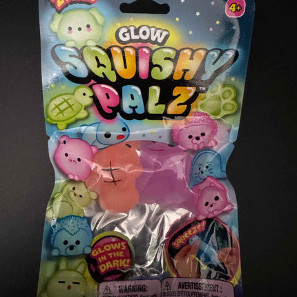 SQUISHY PALZ GLOW 2 Pack GITD PINK BEAR & ORANGE CLOWN FISH Sensory Toy by JA-RU