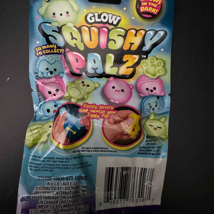 SQUISHY PALZ GLOW 2 Pack GITD PINK BEAR & ORANGE CLOWN FISH Sensory Toy by JA-RU