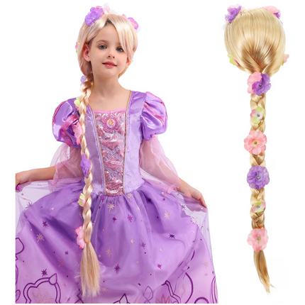 Sincere Party Girls Rapunzel Princess Wig - Blonde Plaits for Halloween and Role Playing