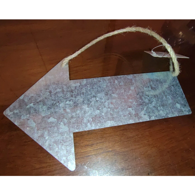 Crafters Square Galvanized Arrow Plaque - 8.5" x 5" Decor