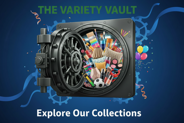 Explore Our Collections Banner with Variety Vault Branding