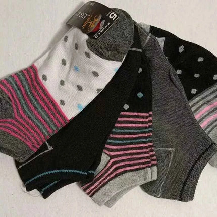 Leg Life Fashion Low Cut Women's Socks Size 4-10 Pack of 5