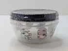 NFL New England Patriots Snack Containers 2 Pack - Official 6oz Plastic Snap Lid